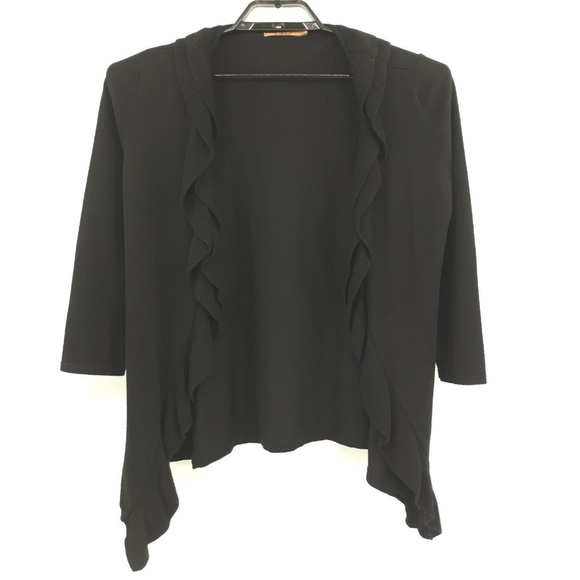 Belldini Sweaters - Belldini Ruffle Collared Cardigan Sweater Sz Large